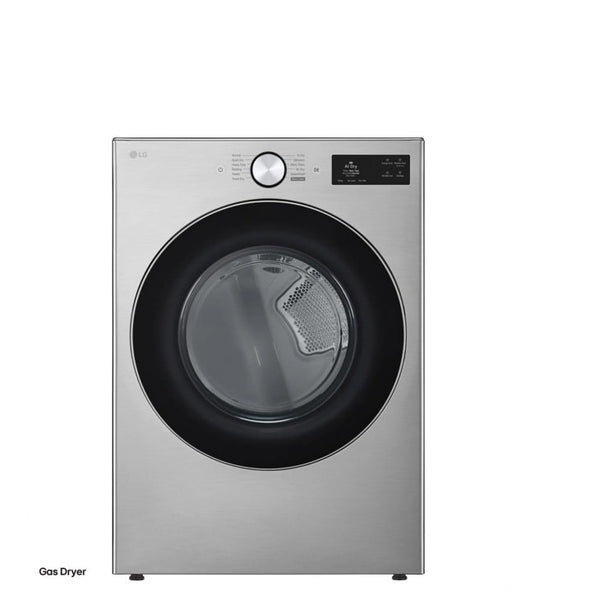 LG 7.4 cu. ft. Ultra Large Capacity Smart Front Load Gas Dryer with TurboSteam, AI Sensing and Hybrid Electronic Controls with LCD Display -…