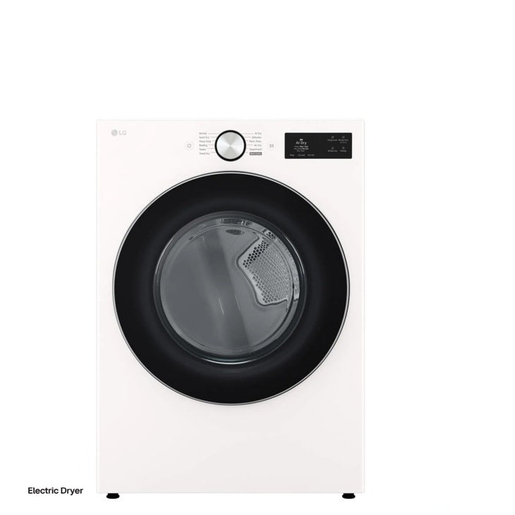 LG 7.4 cu. ft. Ultra Large Capacity Smart Front Load Electric Dryer with TurboSteam, AI Sensing and Hybrid Electronic Controls with LCD Display -… (DLEX5800A)