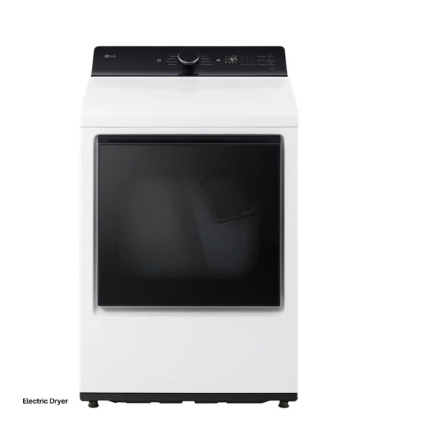 LG 7.3 cu. ft. Ultra Large Capacity Rear Control Electric Dryer with LG EasyLoad Door and AI Sensing - Alpine White