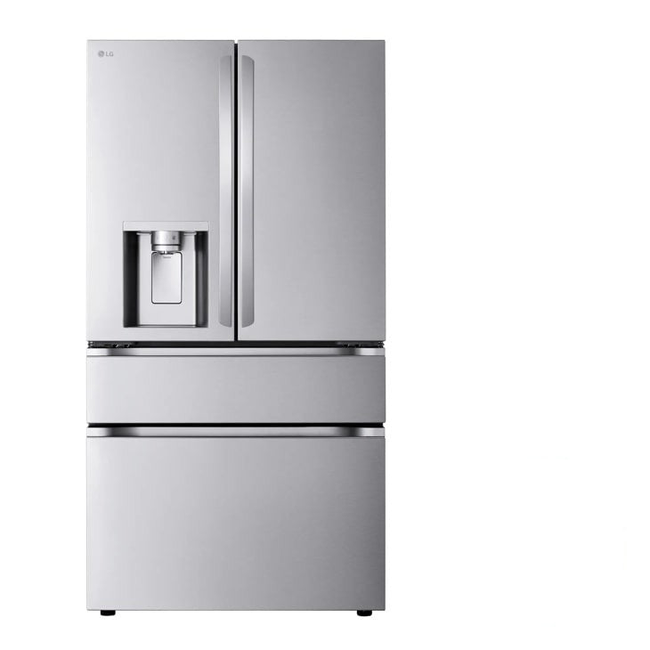 LG 25 cu. ft. Smart Counter-Depth MAX 4-Door French Door Refrigerator with Full-Convert Drawer - Print Proof Stainless Steel