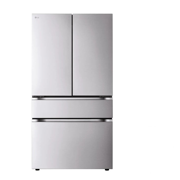 LG 26 cu. ft. Counter-Depth MAX, 4-Door French Door Refrigerator with Full-Convert Drawer and Internal Water Dispenser - Print Proof Stainless Steel