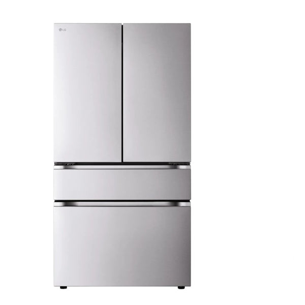 LG 26 cu. ft. Counter-Depth MAX, 4-Door French Door Refrigerator with Full-Convert Drawer and Internal Water Dispenser - Print Proof Stainless Steel