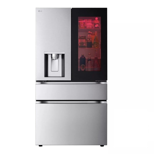 LG 29 cu. ft. Smart InstaView Door-in-Door Standard-Depth MAX 4-Door French Door Refrigerator with MyColor - Print Proof Stainless Steel