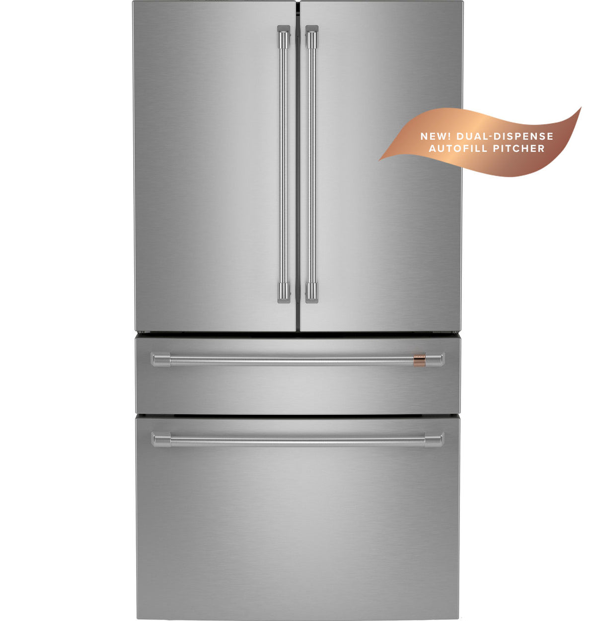 Café ENERGY STAR 28.7 cu. ft. Smart 4-Door French-Door Refrigerator With Dual-Dispense AutoFill Pitcher - Stainless Steel