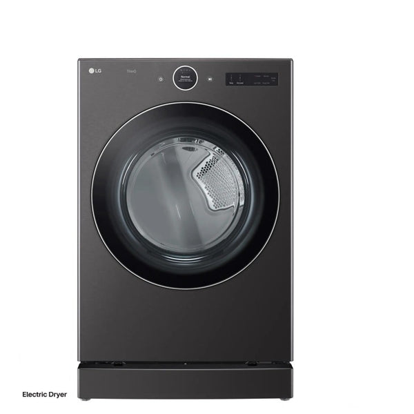 LG 7.4 cu. ft. Ultra Large Capacity Smart Front Load Electric Dryer with Built-In Intelligence & TurboSteam - Black Steel