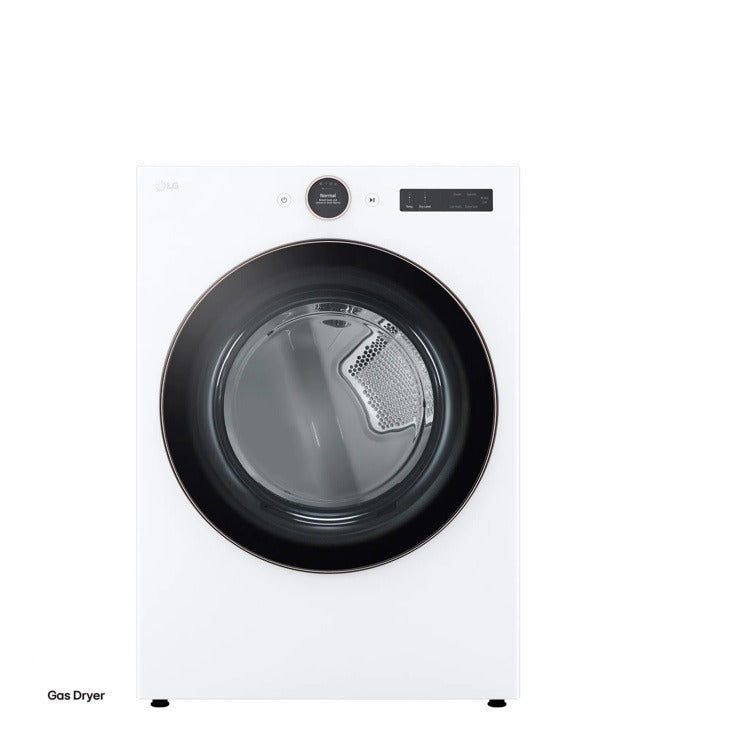 LG 7.4 cu. ft. Smart Front Load Gas Dryer with AI Sensor Dry & TurboSteam Technology - White