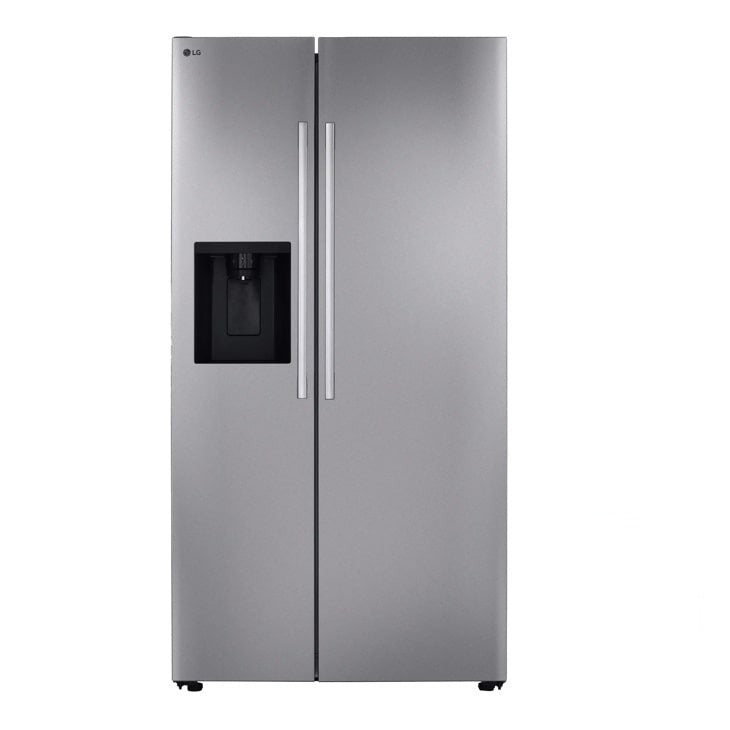 LG 27 cu. ft. Standard-Depth, Side-by-side Refrigerator, with Ice and Water and Bar Handle Design - Print Proof Stainless Steel