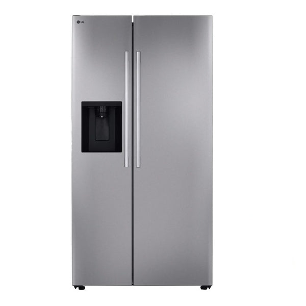 LG 27 cu. ft. Standard-Depth, Side-by-side Refrigerator, with Ice and Water and Bar Handle Design - Print Proof Stainless Steel