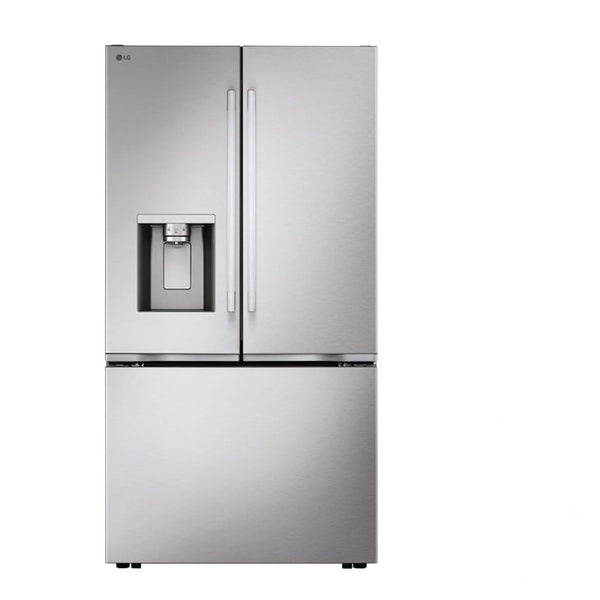 LG 24 cu. ft. Counter-Depth MAX with Zero Clearance 3-Door French Door Refrigerator with Dual Ice Makers and Craft Ice - Print Proof Stainless Steel