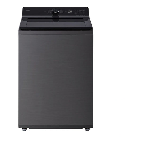 LG 4.8 cu. ft. Mega Capacity Smart Top Load Washer with 4-Way Agitator, EasyUnload & AI Sensing - Platinum Black