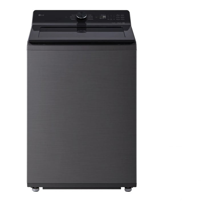 LG 5.0 cu. ft. Mega Capacity Smart Top Load Washer with Impeller, EasyUnload & AI Sensing - Platinum Black