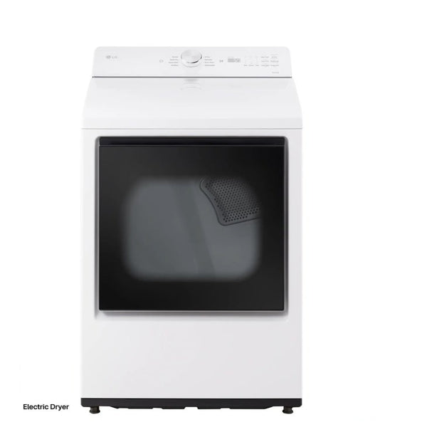 LG 7.3 cu. ft. Ultra Large Capacity Rear Control Electric Dryer with AI Sensing and ThinQ Smart Features - Alpine White