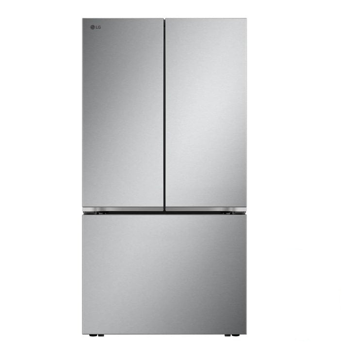 LG 25 cu. ft. Counter-Depth MAX with Zero Clearance 3-Door French Door Refrigerator with Thin Door Design - Stainless Steel