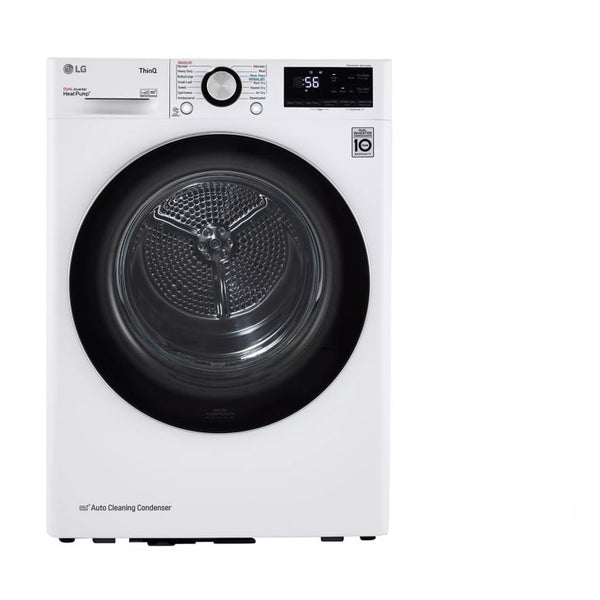 LG 4.2 cu. ft. Smart Wi-Fi Enabled Compact Front Load Dryer with Dual Inverter HeatPump Technology - White