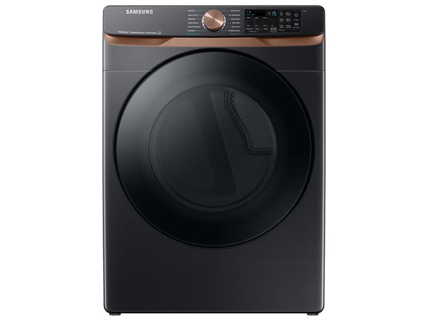 Samsung Front Load Electric Dryer Steam Sanitize+ Sensor Dry, 7.5 cu. ft. - Brushed Black