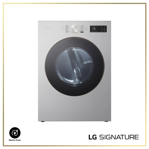 LG SIGNATURE 9.0 cu. ft. Mega Capacity Smart Front Load Electric Dryer with TurboSteam, Built-In Intelligence and Hybrid Electronic Controls with…